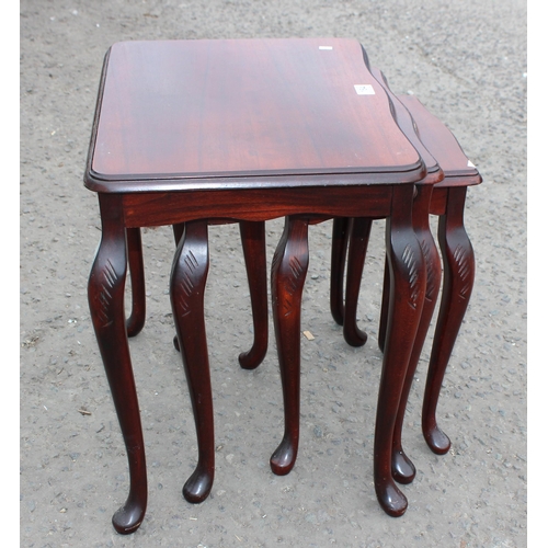 164 - Vintage nest of table with cabriole legs