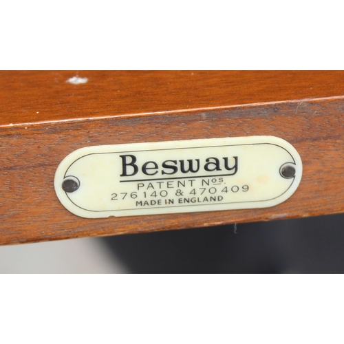 173 - A retro Besway metamorphic tea trolley, converting into a table, patent 276140 & 470409