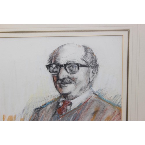 490 - An interesting pastel portrait of a gentleman, indistinctly signed but dated 1982, St Edmund Hall, O... 