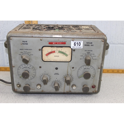 610 - Taylor model 45C valve tester