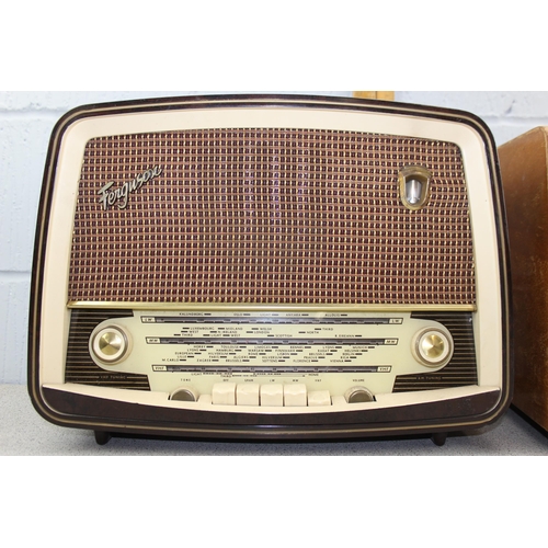 612 - 2 vintage value radios to include Ferguson & GEC