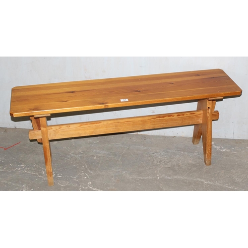 37 - 2 rustic pine benches, approx 122cm wide