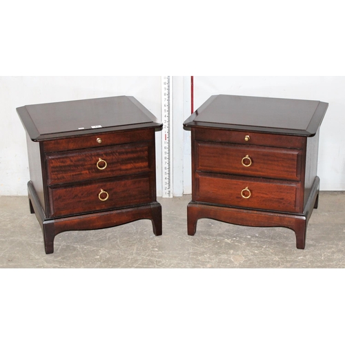 73 - A pair of Stag bedside cabinets