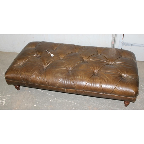 86 - A long John Lewis Chesterfield buttoned footstool. approx 135cm wide