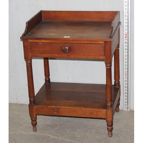 31 - A small Victorian stained pine washstand, approx 60cm wide