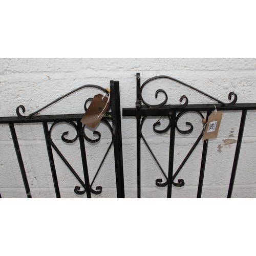 339 - A pair of wrought iron garden driveway gates