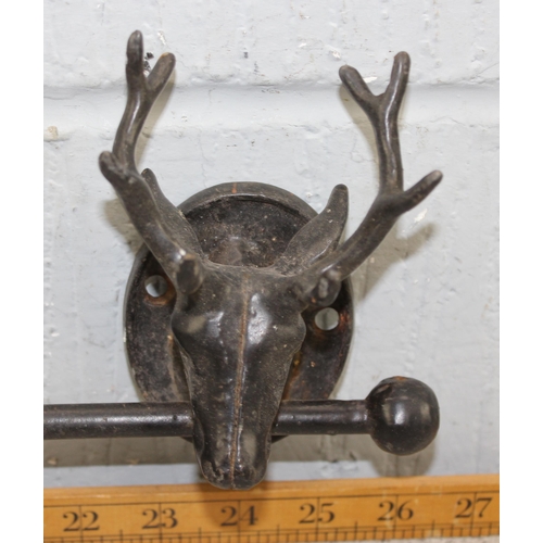 1867 - Cast iron deer designed coat hook