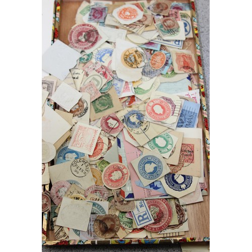 542 - A large qty of assorted stamps to inc early embossed stamps, 3 cigar boxes full