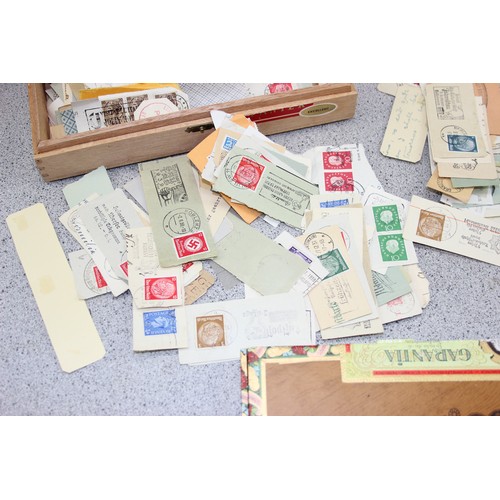 542 - A large qty of assorted stamps to inc early embossed stamps, 3 cigar boxes full