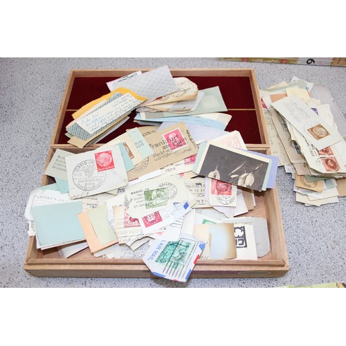 542 - A large qty of assorted stamps to inc early embossed stamps, 3 cigar boxes full