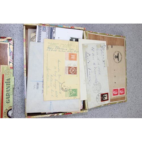 542 - A large qty of assorted stamps to inc early embossed stamps, 3 cigar boxes full