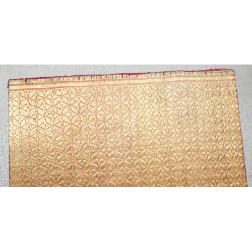 200B - A large finely woven silver gilt thread panel, XRF tested as high purity silver, approx 72cm x 25cm