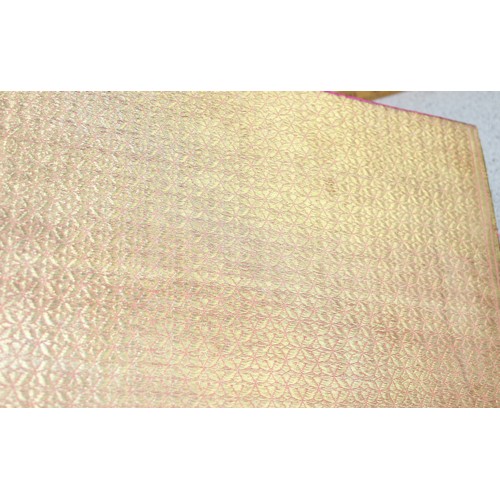 200B - A large finely woven silver gilt thread panel, XRF tested as high purity silver, approx 72cm x 25cm