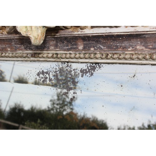 499 - A very good quality mid 19th century French overmantel mirror with gesso oak leaf and acorn surround... 