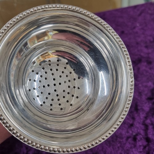 1102 - Silver wine funnel and tray, Birmingham 1985 by J.B. Chatterley & Sons limited, approx 154.44g gross