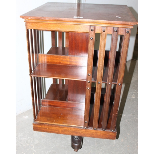 10 - An Edwardian mahogany revolving bookcase