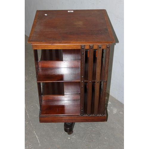 10 - An Edwardian mahogany revolving bookcase