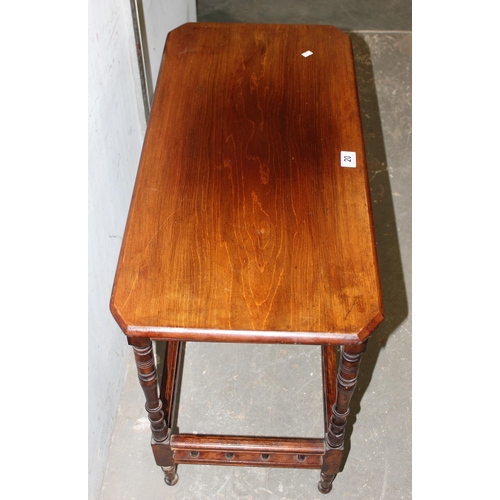 20 - A Victorian mahogany side table, approx 80cm wide