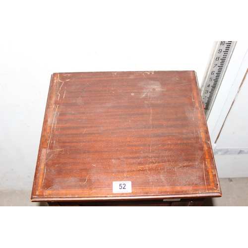 52 - Edwardian mahogany pot cupboard with inlay