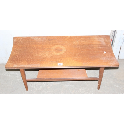 63 - A small G-Plan style vintage retro coffee table