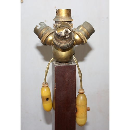 239 - Art Deco period wooden standard lamp