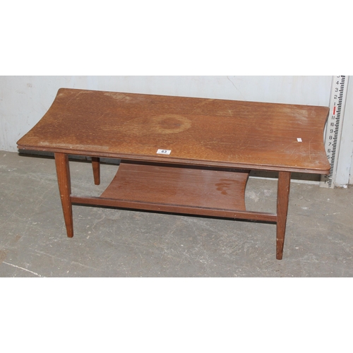 63 - A small G-Plan style vintage retro coffee table