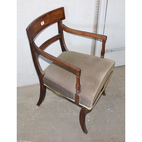 90 - Georgian armchair with stuffed seat