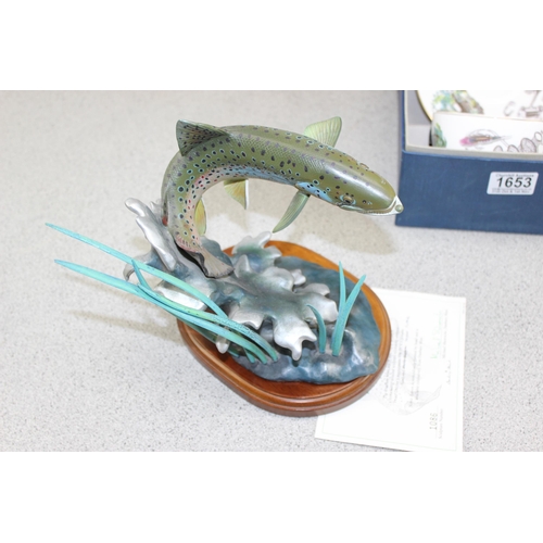 1653 - Danbury Mint figure of a fish entitled 