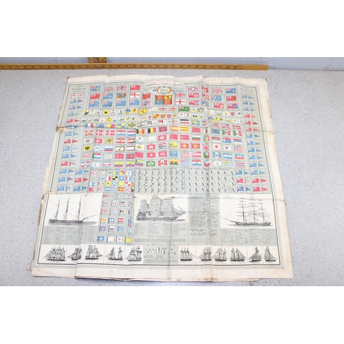 503 - Qty of assorted stamps and postcards, large Royal Yacht club flags poster etc etc