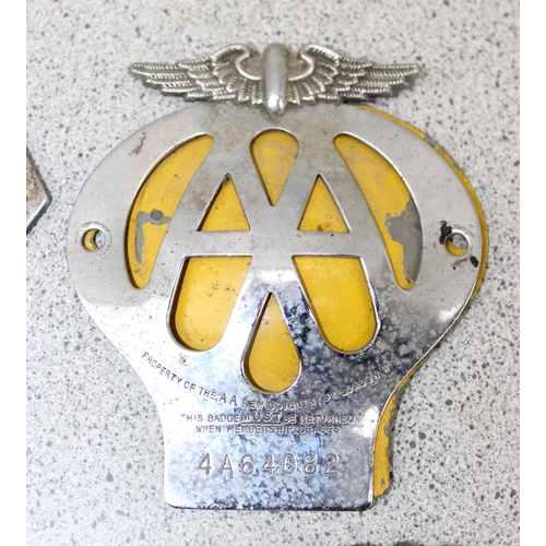 739 - 6 assorted vintage AA car badges