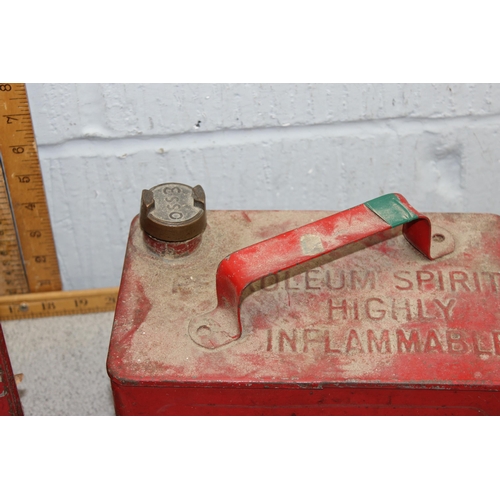 747 - 2 vintage fuel cans, one with Esso cap