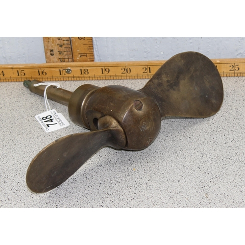 748 - Vintage bronze boat propeller