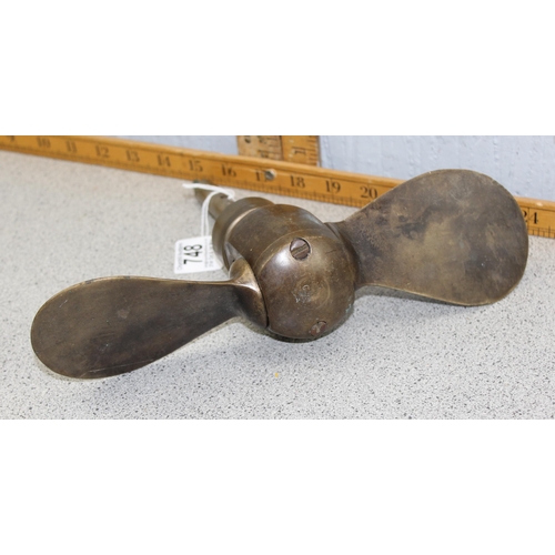 748 - Vintage bronze boat propeller