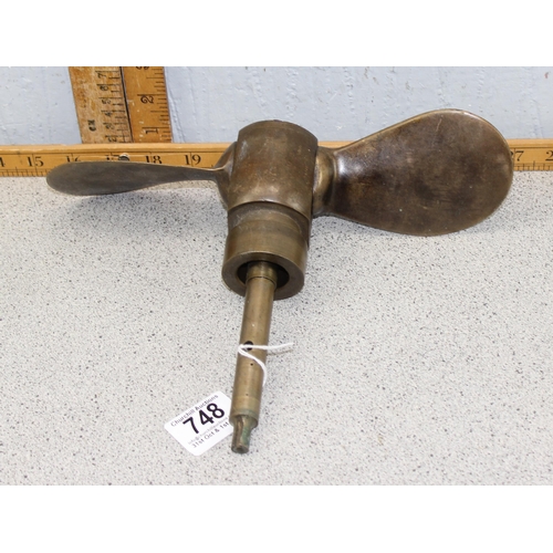 748 - Vintage bronze boat propeller