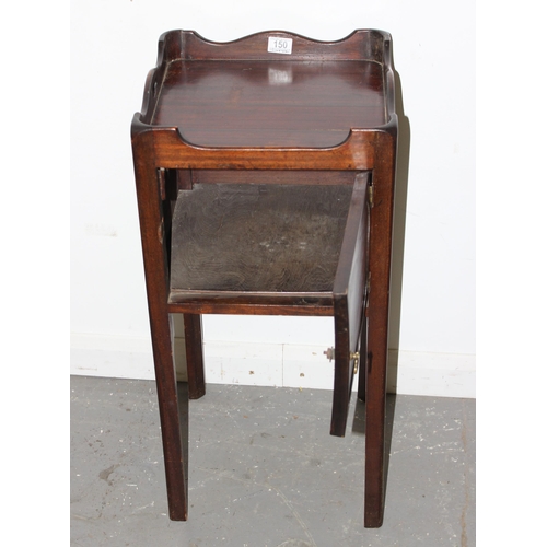 150 - Antique mahogany bedside pot cupboard