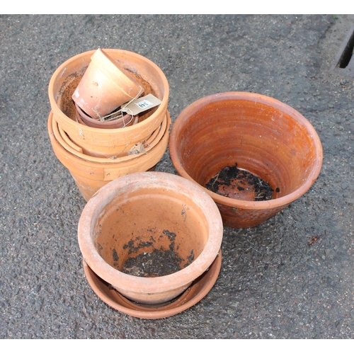 348 - Qty of terracotta garden pots