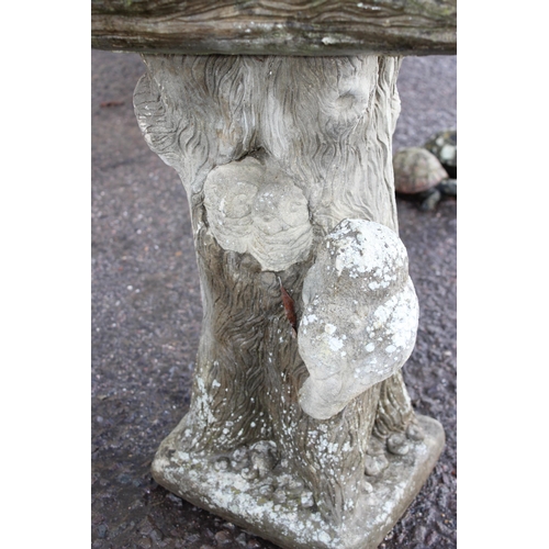 350 - Concrete bird bath with bark effect finish