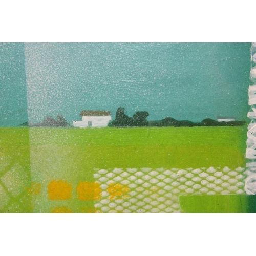 498 - Philip Hicks 1928-2021 - Acrylic on board,  titled Window onto field Signed and dated 1978 to verso