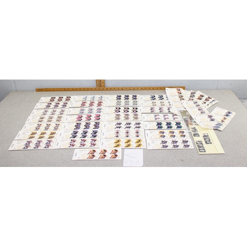 524 - A full set of 29 London 2012 gold medal winner stamps, 174 unused first class stamps, and other unus... 