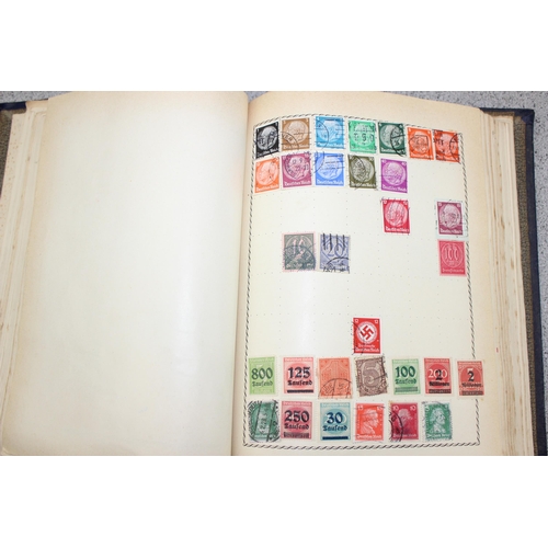 525 - Early 20th century stamp album and contents, other loose stamps, mainly New Zealand