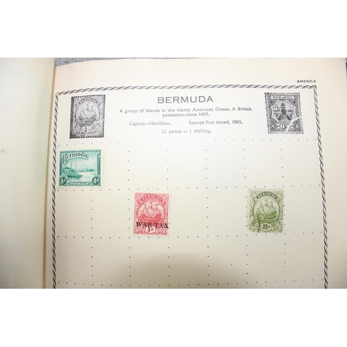 525 - Early 20th century stamp album and contents, other loose stamps, mainly New Zealand