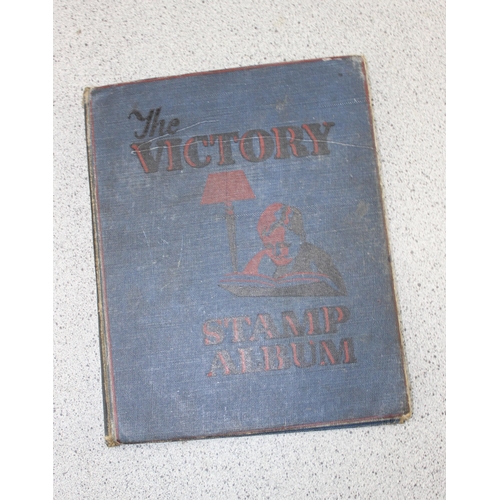 531 - 11 vintage stamp albums with contents and number of related reference books