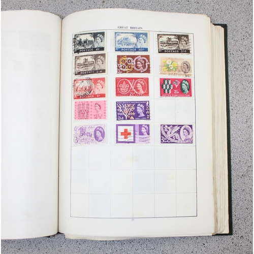 532 - 2 stamp stock books containing mainly foreign stamps & a Liberty stamp album with contents