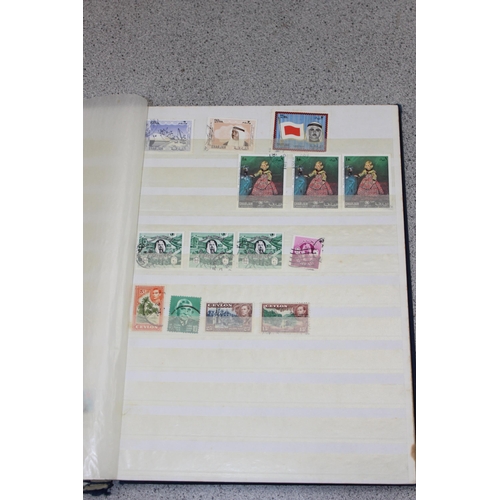 533 - A Commonwealth stamp stock book a further mixed stock book and an empty album