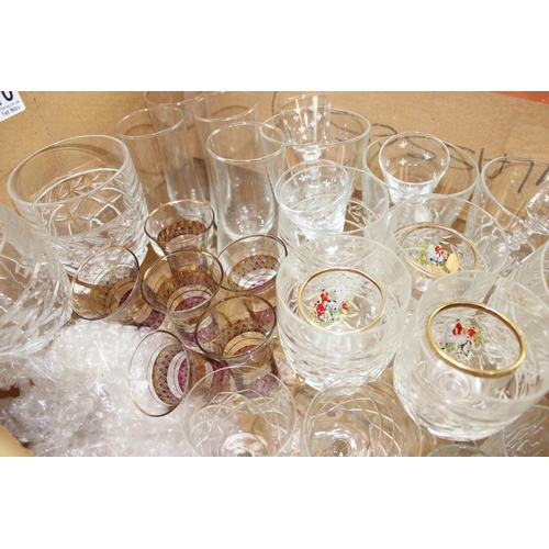 1810 - Box of assorted drinking glasses