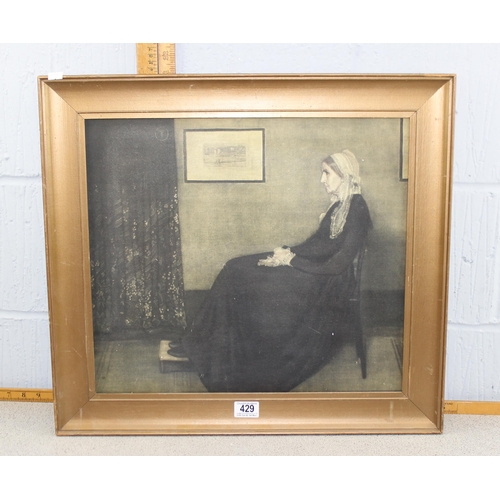 429 - A Medici Society print of Whistler's Mother