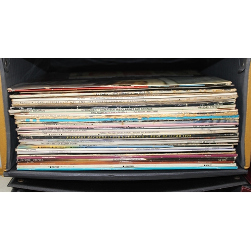 610 - 4 record cases and contents to inc LPs and 12