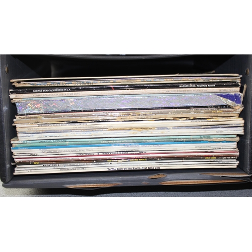 610 - 4 record cases and contents to inc LPs and 12