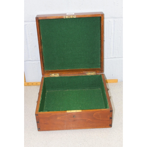 299 - 2 vintage empty canteen of cutlery boxes and a wooden instrument box (3)