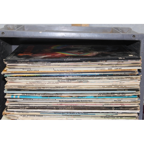 606 - 2 boxes of assorted records to inc Elvis 78, Rainbow etc etc